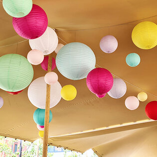 Lampionnen Stretchtent Ibiza-style