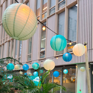 Prikkabel met lampionnen