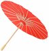 Parasol rood gemaakt van papier en bamboe