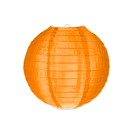 Nylon lampion oranje 25cm