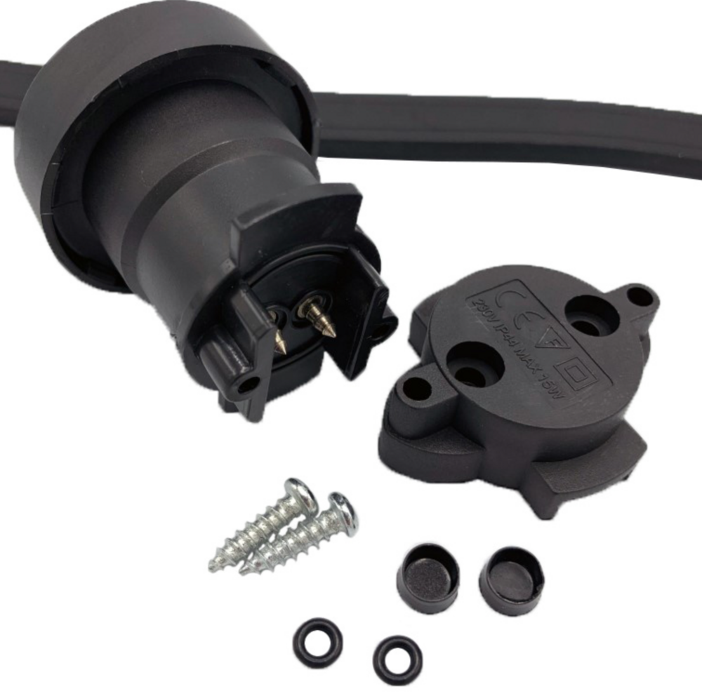 Losse E27 fitting incl. afdichtring - zwart