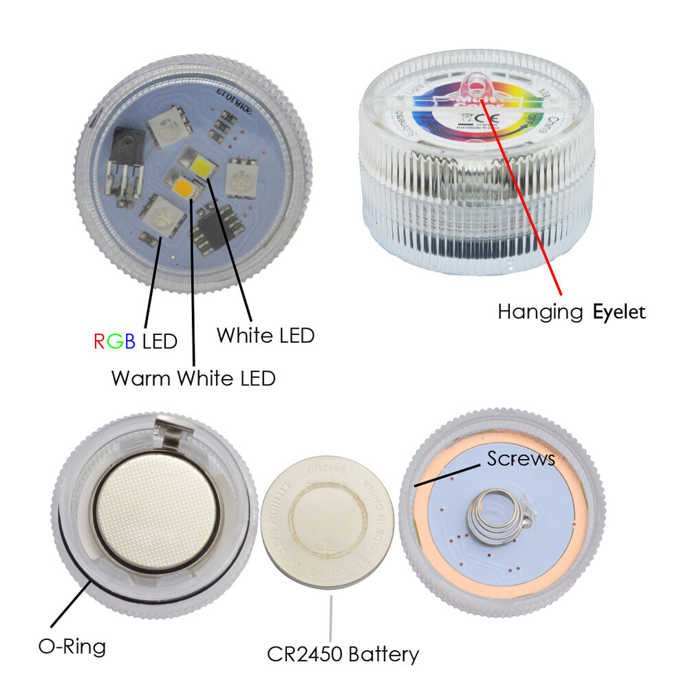 Set LED lampjes met afstandbediening specs