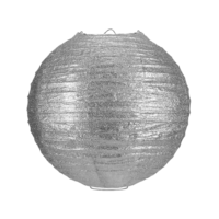 Lampion zilver glitter 35cm