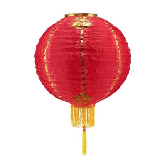 Traditionele Chinese Lampion 50cm - Nylon Rood
