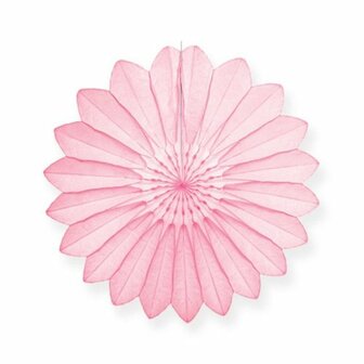 Waaier licht roze 40cm