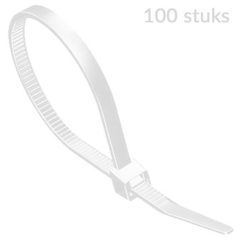 Tie-wraps 100 x 2,5mm. 100 stuks