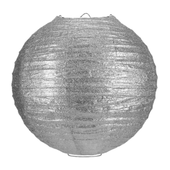 Lampion zilver glitter 50cm