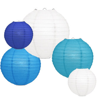 Lampionpakket - Papier - Blauw - 20-delig