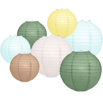 Lampionpakket - Papier - Natural Pastel - 20