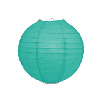 50 x Lampion 25cm - Teal rijstpapier 