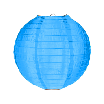 Nylon lampion lichtblauw 35cm