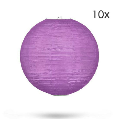 Lampionpakket - Paars & Fuchsia - 20-delig - incl. LED string 03