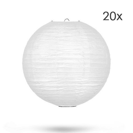 Lampionpakket - Wit - 20-delig - incl. LED string 02