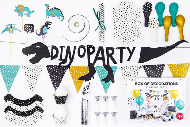 Dino Party Verjaardag box inhoud