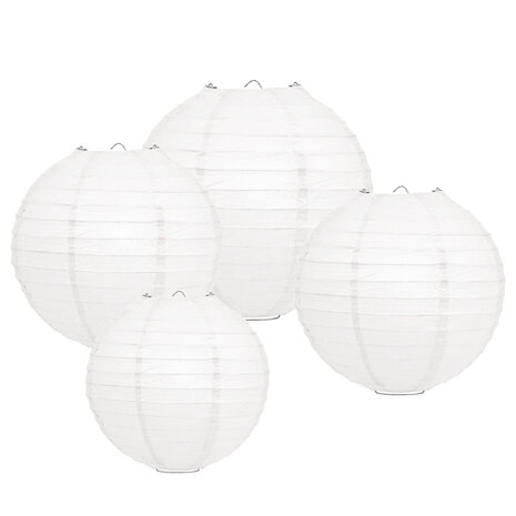 Lampionpakket - Papier - Basic White - 20-delig