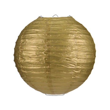 Lampionpakket - Papier - Dusty Blue & Gold - 40-delig