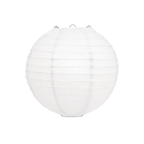 50 x Lampion 25cm - Wit rijstpapier 