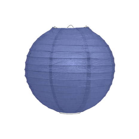 50 x Lampion 25cm - Marine blauw rijstpapier 