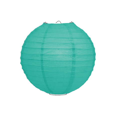 50 x Lampion 25cm - Teal rijstpapier 