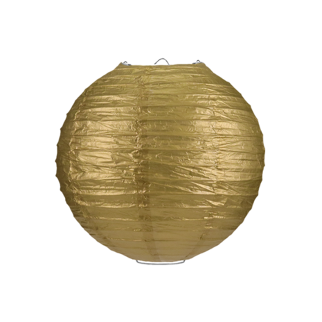 50 x Lampion 25cm - Goud rijstpapier 