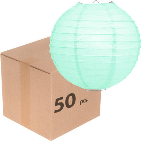 50 x Lampion 25cm -Licht mint rijstpapier 