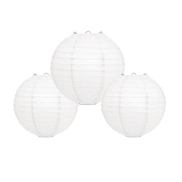 Lampionpakket - Papier - 20-delig - wit 