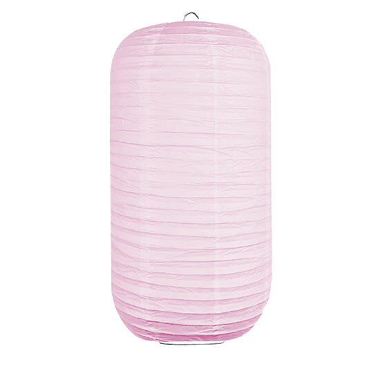 Lampion cilinder lichtroze 25 x 45cm