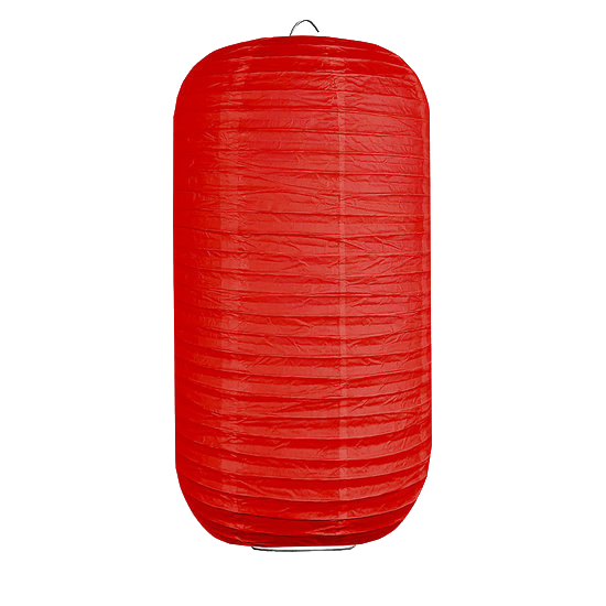 Lampion cilinder rood 25 x 45cm