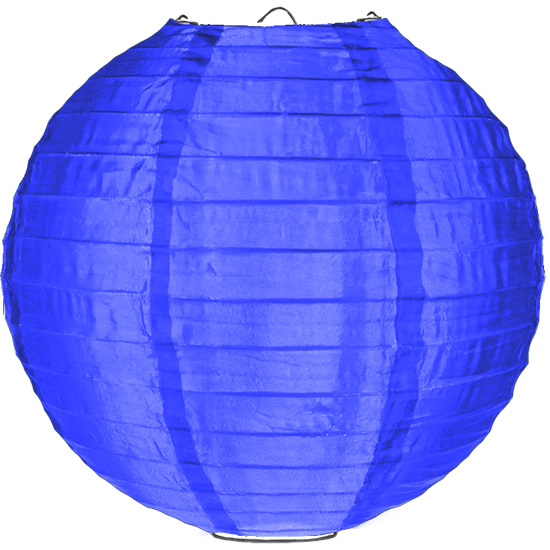 Nylon lampion donkerblauw 80cm