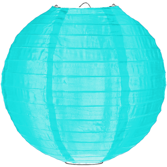Nylon lampion ijsblauw 80cm