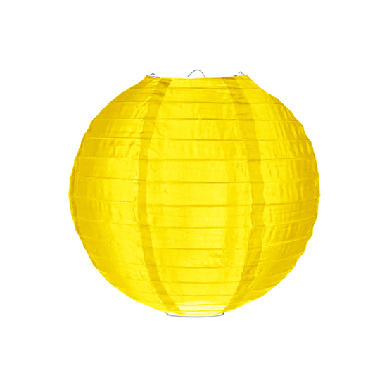 Nylon lampion geel 25cm