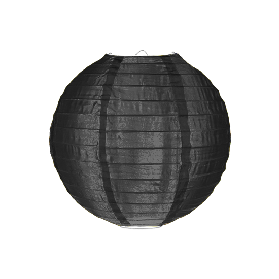 Nylon lampion zwart 25cm