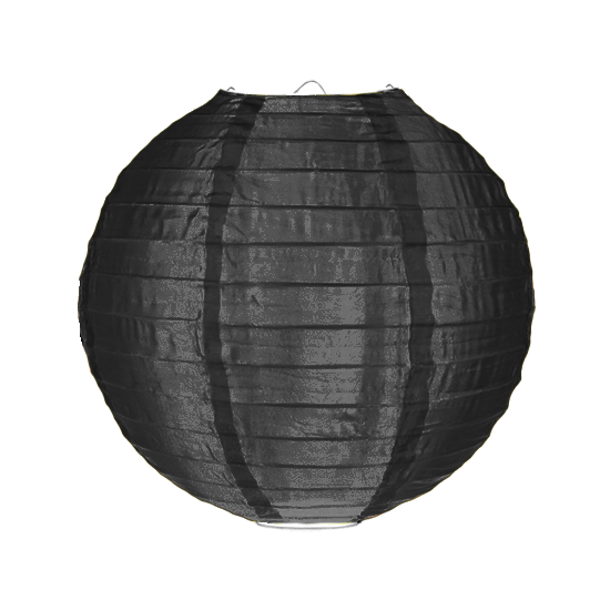 Nylon lampion zwart 35cm