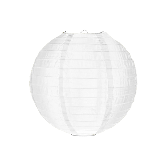 Nylon lampion wit 25cm