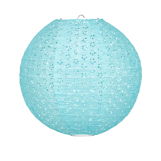 Lampion kant blauw 35cm