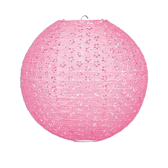 Lampion kant roze 35cm
