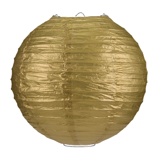 Lampionpakket - Papier - Dusty Blue &amp; Gold - 10-delig