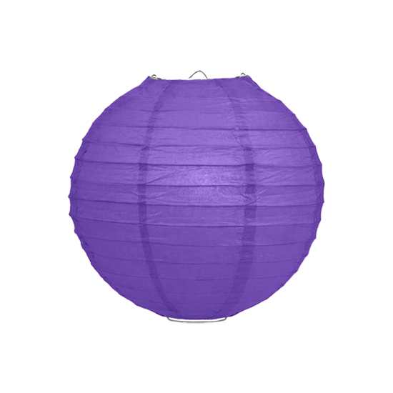 50 x Lampion 25cm - Paars rijstpapier 