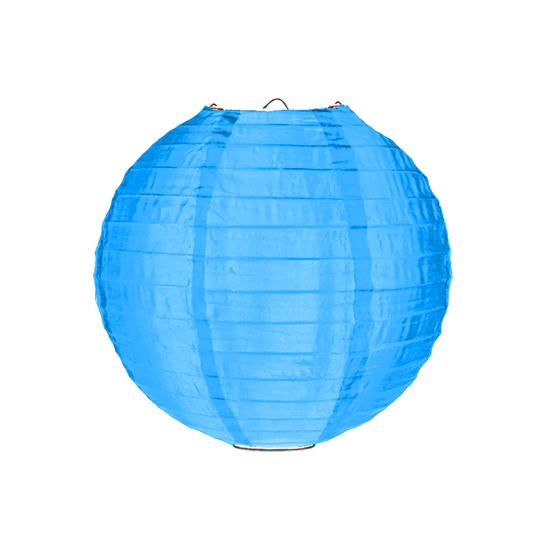 Nylon lampion lichtblauw 25cm
