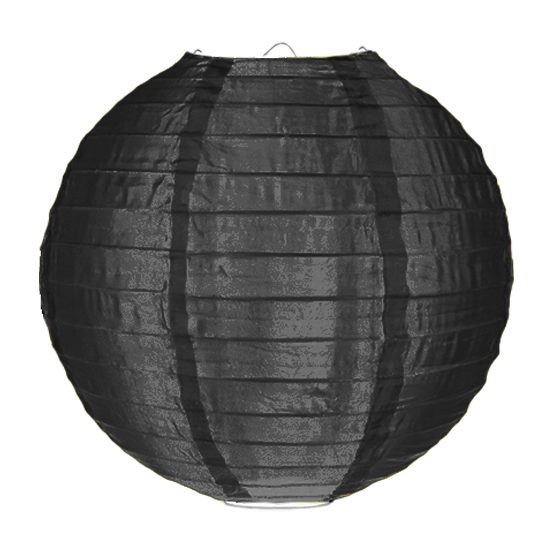 Nylon lampion zwart 50cm