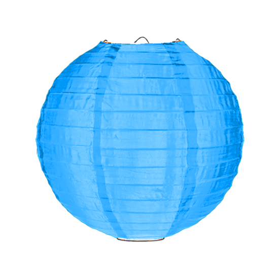 Nylon lampion lichtblauw 35cm