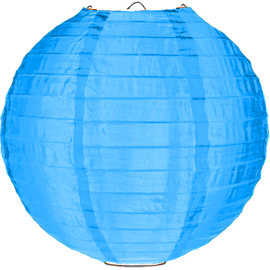Nylon lampion lichtblauw 80cm