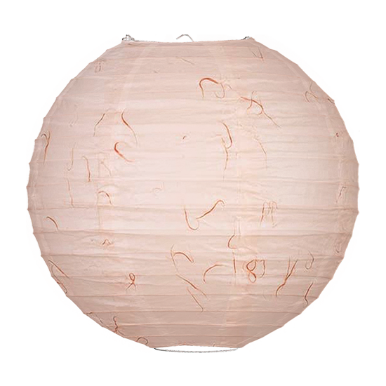 Lampion geschept oudroze 50cm