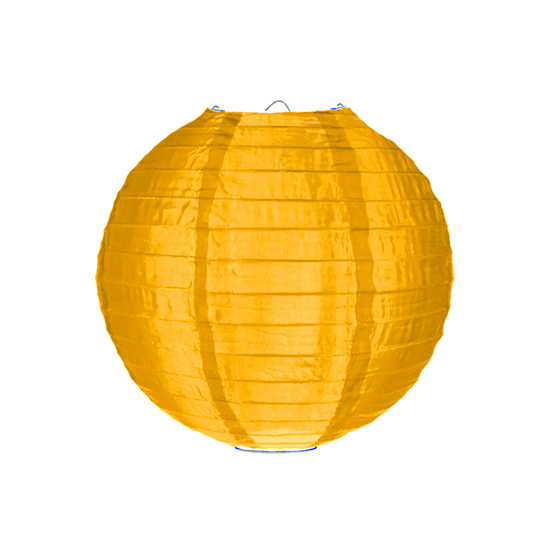 lampion-nylon-okergeel-25cm
