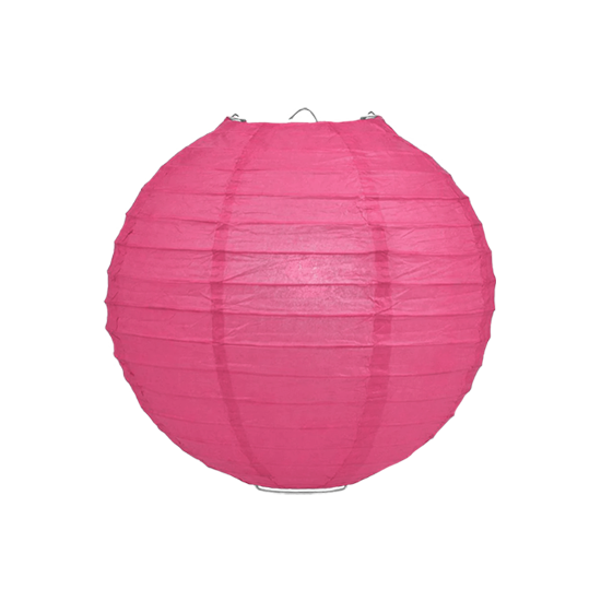 Lampion donkerroze 25cm