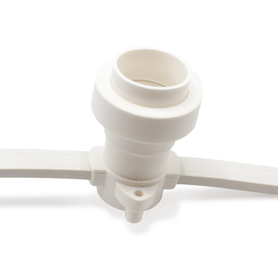 Losse E27 fitting incl. afdichtring - Wit