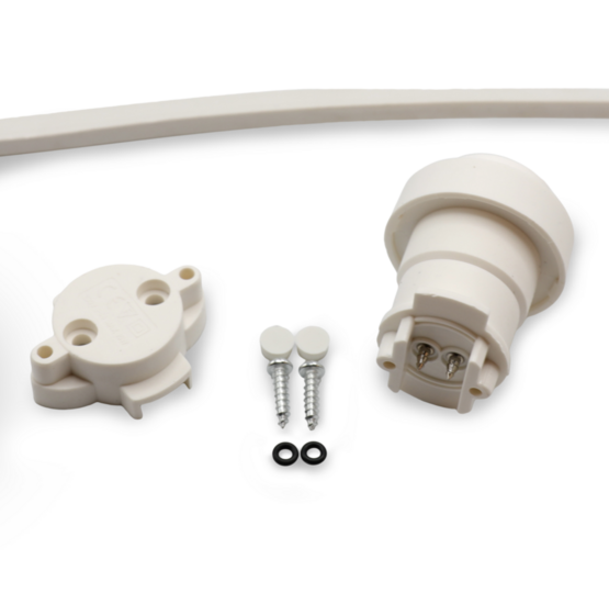 Losse E27 fitting incl. afdichtring - Wit