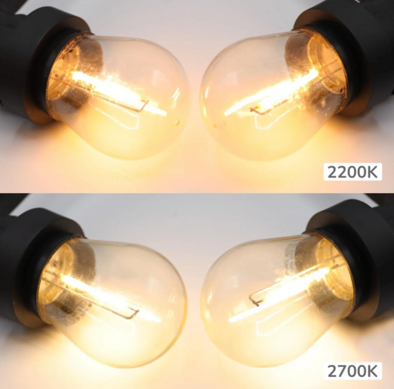 Warm witte filament lampen - 1 watt