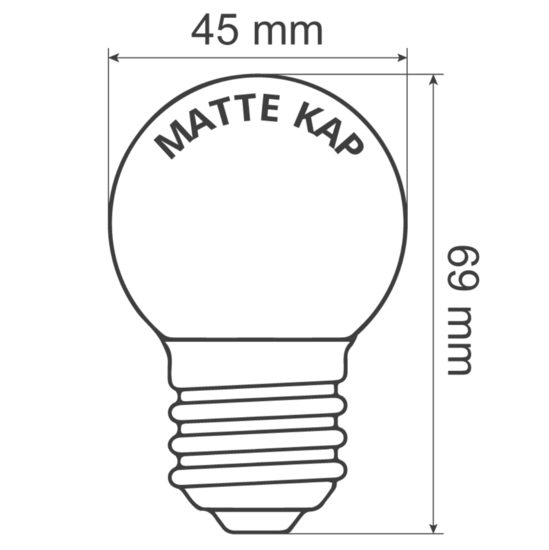 Warm witte LED lampen met standaard matte kap, &Oslash;45