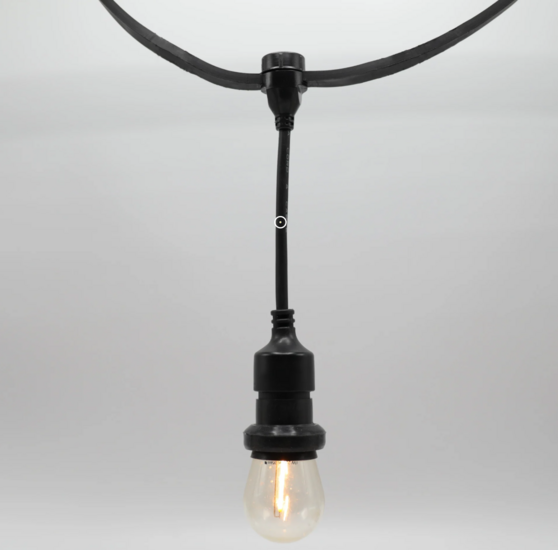 Hangende fitting (zwart) - zelfmontage (excl. lamp)